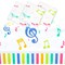 3 Pack Music Note Plastic Tablecloths for Birthday Party, Band Night (54 x 108 in)